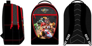 MARIO KART WORLD - 3 Compartiments BackPack '32x45x18cm'