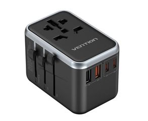 Vention 65W GaN Travel Adapter and Charger 2x USB-A 2x USB-C