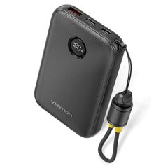 Vention 10000mAh Powerbank 2xUSB-C 1xUSB-A 22.5W, black