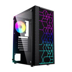 Gembird Fornax 2500 ARGB Gaming ATX computer case, Midi Tower, backlight, Black