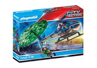 PLAYMOBIL - Police helicopter - Parachute pursuit (70569) / Toys