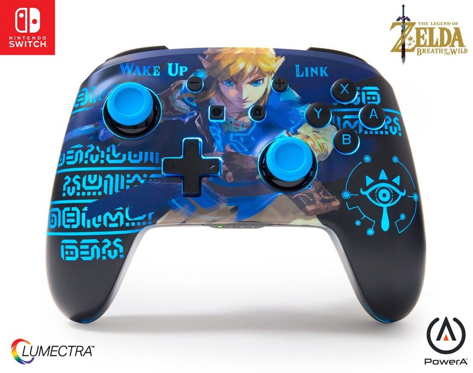 PowerA Enhanced Wireless Controller With Lumectra Etched - Wake Up Link (Nintendo Switch) / Nintendo Switch