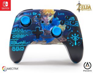 PowerA Enhanced Wireless Controller With Lumectra Etched - Wake Up Link (Nintendo Switch) / Nintendo Switch