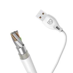 Dudao L4M USB-A - MicroUSB 2.4 A Cable 1m - White-thumb-4