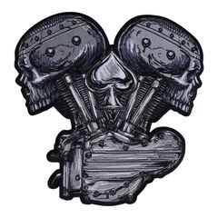 [cargr_clean_title(Lethal Threat Lethal Threat Metal And Meyhem V-Twin Skull patch)]