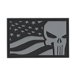 [cargr_clean_title(Army Surplus Army Surplus Punisher USA flag patch grey)]