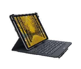 Logitech - Universal Folio w/Keyboard, 10 - Black (Nordic) / Electronics