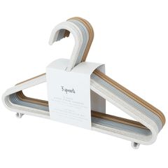 3 Sprouts - Wheat Straw Hanger (set of 15) - Cream - 20.5 x 29 cm / Baby and Children