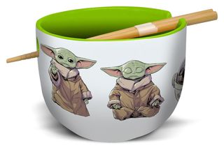 Star Wars: The Mandalorian Ramen Bowl with Chopsticks Grogu