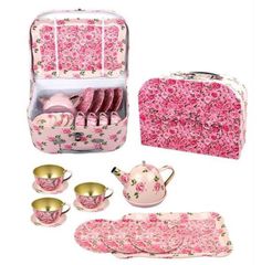 Magni - Tea set in suitcase, with flowers ( 3903 ) / Toys