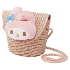 HELLO KITTY - My Melody - Straw crossbody bag 13.8x11.5cm