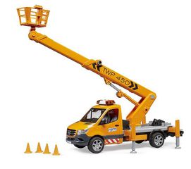 Bruder - MB Sprinter with work platform and Light + Sound Module (02679) / Toys