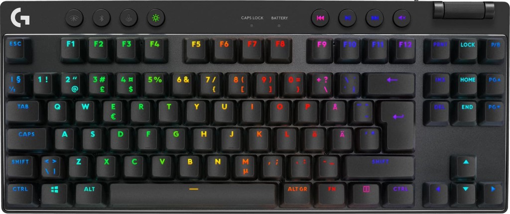 Logitech - G PRO X TKL Lightspeed - Tactile - Nordisk / Computers