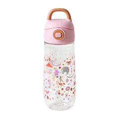 Rice - Plastic Kids Drinking Bottle with Fun Fair Print - Pink - 550 ml / Toys