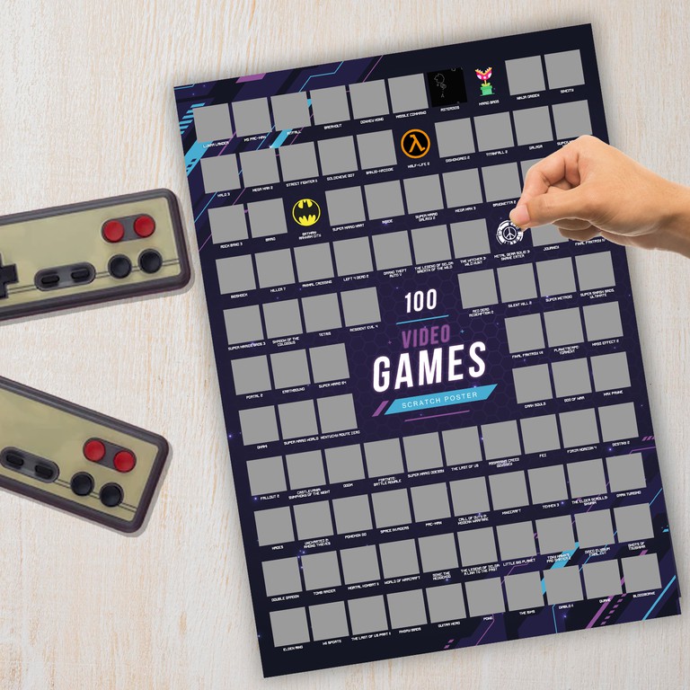Mad Monkey - Scratch Poster Top 100 Video Games / Gadgets