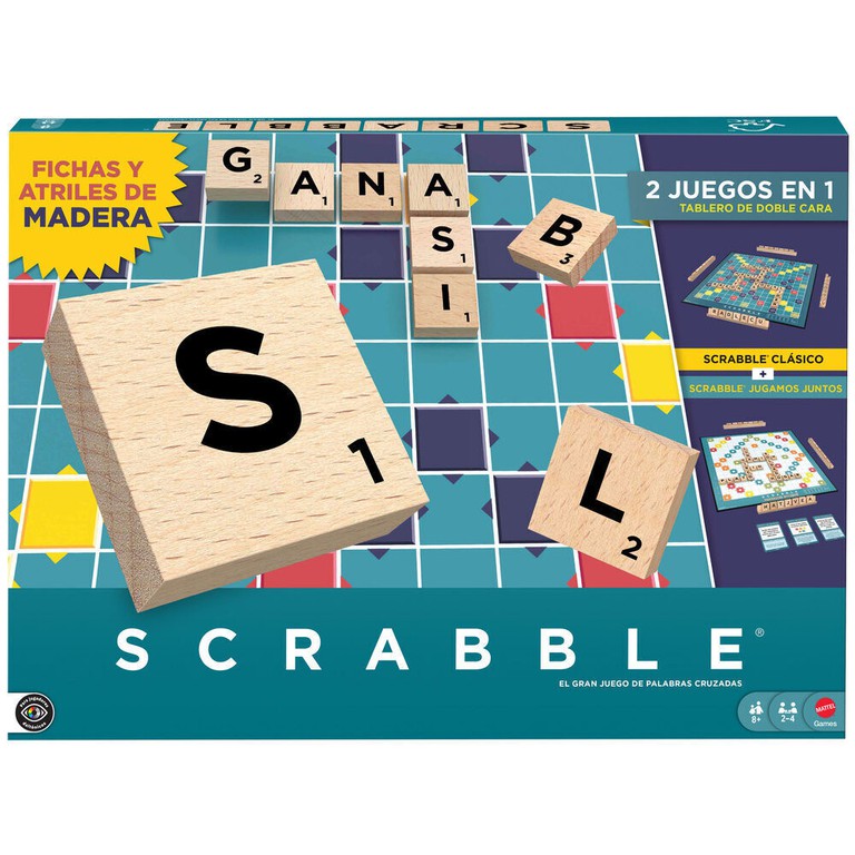 Spanish Scrabble Core Wood board game