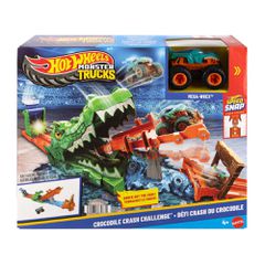 Hot Wheels Monster Trucks Cocodrile Crash Challenge