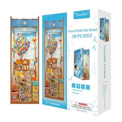 BOOK NOOK KIT - DIY- Travel with the Wind - 143pcs + LED Light
