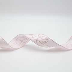ΚΟΡΔΕΛΑ ΡΟΖ ΣΑΤΕΝ ΜΕ GLITTER MERRY CHRISTMAS, 914x6.3cm