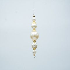 ΣΤΑΛΑΚΤΙΤΗΣ ΜΕ ΠΕΡΛΕΣ, ΛΕΥΚΟ ΜΕ ΧΡΥΣΟ, 3x13cm