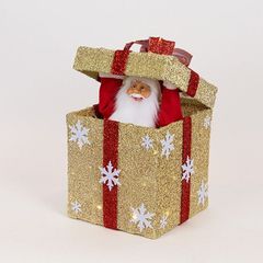 ΔΩΡΑΚΙ ΜΗΧΑΝΙΚΟ ΜΕ ΑΝΟΙΓΟΜΕΝΟ ΚΑΠΑΚΙ ΑΦΗΣ, ΜΟΥΣΙΚΗ, ΚΙΝΗΣΗ ΚΑΙ ΦΩΣ, ΧΡΥΣΟ, ΜΠΑΤΑΡΙΑΣ, 25x25cm