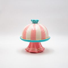 ΤΟΥΡΤΙΕΡΑ ΜΕ ΚΑΠΑΚΙ, CANDY ΡΟΖ, ΔΙΑΚΟΣΜΗΤΙΚΗ, 17.5x17.5cm