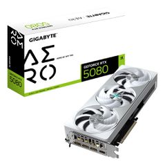 GIGABYTE GeForce RTX 5080 AERO OC SFF 16G Graphics Card - 16GB GDDR7, 256bit, PCI-E 5.0, 2730MHz Core Clock, 3 x DisplayPort, 1 x HDMI, GV-N5080AERO OC-16GD