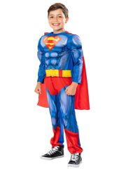 Rubies - Superman Padded Suit w. Cape - (98-104 cm) / Toys