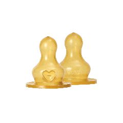 BIBS - Baby Bottle Nipple Round Latex - 2 pack - Slow Flow / Baby and Children