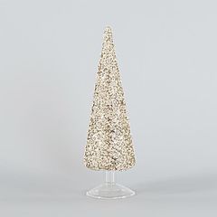 ΓΥΑΛΙΝΟ ΔΕΝΤΡΑΚΙ, ΣΑΜΠΑΝΙ ΜΕ GLITTER, 9x29cm