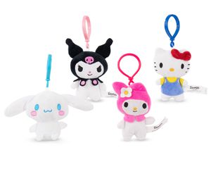 HELLO KITTY & Friends - Assortment of 32 Bag Clips 4 Models - 15cm