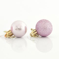 ΜΠΑΛΑ ΠΛΑΣΤΙΚΗ, ΡΟΖ, ΣΕΤ 27ΤΜΧ, (9 ΠΕΡΛΕ , 18 GLITTER), 3cm