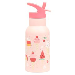A little lovely company - Stainless Steel Drinking Bottle - Icecream - 7.3 x 20 x 7.3 cm / Toys