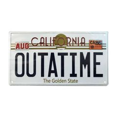 Back To The Future Replica Number Plate Tin Sign / Fan Shop and Merchandise