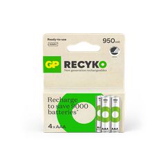 GP - ReCyko Rechargeable Battery, Size AAA, 950 mAh, 1.2V (4-pack)