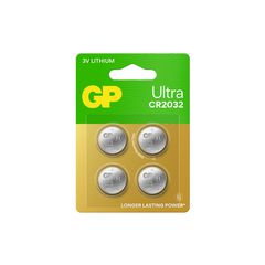 GP - Ultra Lithium Cell Battery CR2032, 3V (4-pack) / Electronics