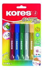 Kores – Basic Glitter Glue – 5 Pack (775000)