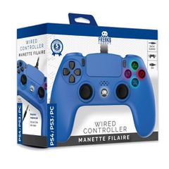 Freaks And Geeks - Wired Controller for PS4 with 3M Cable - Blue / PlayStation 5