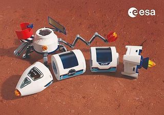 PLAYMOBIL - ESA: Mars Research Rocket (72011)-thumb-1