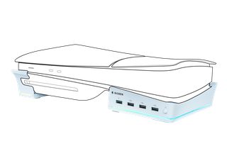 Nacon Horizontal Hub Station RGB/USB Hub, White PS5 Slim / PlayStation 5