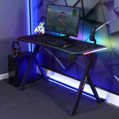 X-Rocker - Lumio Gaming Desk With Rgb Neo Motion + / Computers
