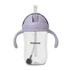 Mininor Global - Straw Bottle Tritan 330ml - Lilac flower (14253) / Baby and Children