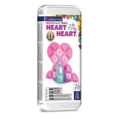 MAGNA-TILES - Heart to Heart Travel Set - microMAGS 26 pieces (90466) / Toys