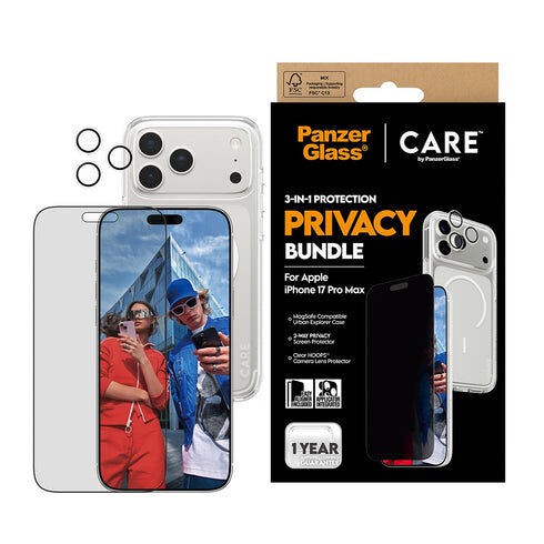 PanzerGlass - CARE 3-in-1 Flagship Privacy Bundle - iPhone 17 Pro Max / Electronics