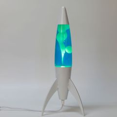 iTotal - Rocket Lava Lamp - White Base, Blue Liquid and White Wax (XL2933)