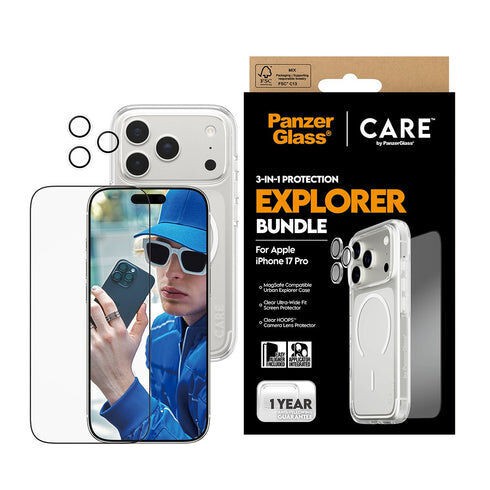 PanzerGlass - CARE 3-in-1 Flagship Explorer Bundle - iPhone 17 Pro / Electronics