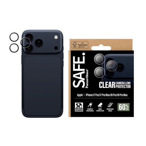 PanzerGlass - SAFE. Camera Lens Protector Transparent - iPhone 17 Pro/17 Pro Max/16 Pro/16 Pro Max / Electronics