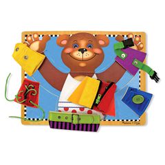 Melissa & Doug - Wooden Basic Skills Puzzle Board (806122)