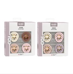 BIBS - Pacifier Colour 4 PACK - Ivory/Blush-thumb-1