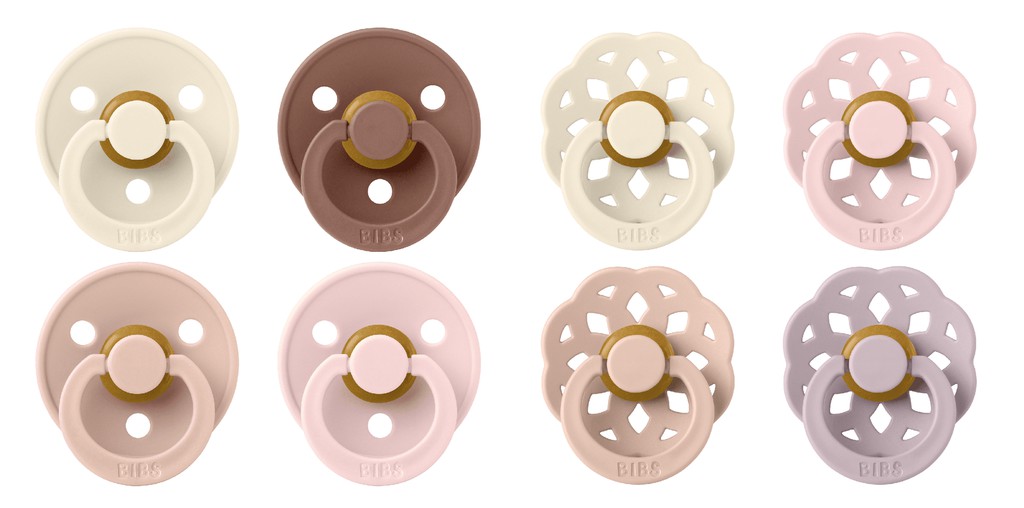 BIBS - Pacifier Colour 4 PACK - Ivory/Blush